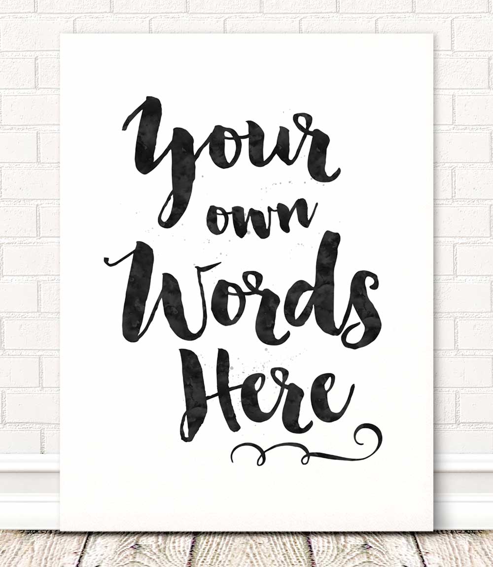 own-quote-brush-lettering-wall-art-print